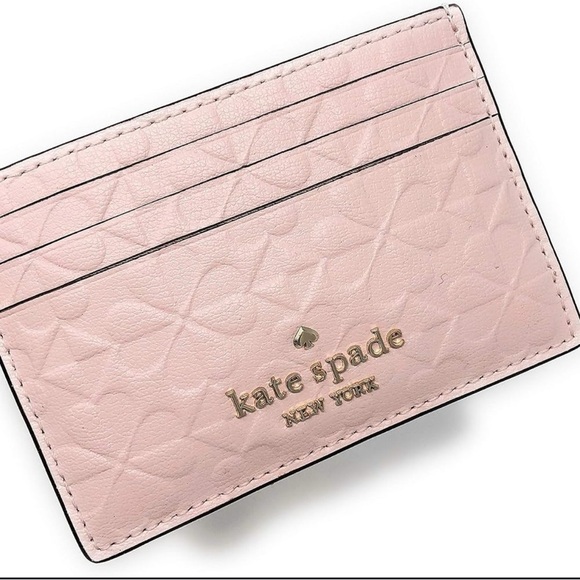 kate spade Handbags - Kate Spade Silver Embossed Card Holder
